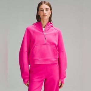 LULULEMON HALF ZIP SCUBA HOODIE SONIC PINK